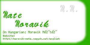 mate moravik business card